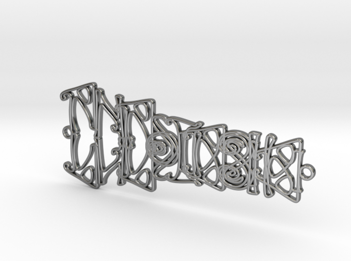 Anastasia Mirrored Name Necklace (004) 3d printed