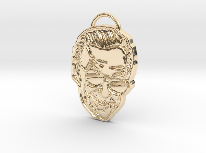Stan Lee Pendant Necklace Face Excelsior 3d printed