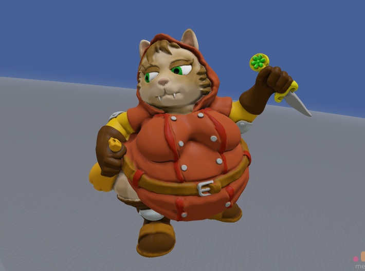 Chubby Chibi Kitty Rogue Mini 3d printed 