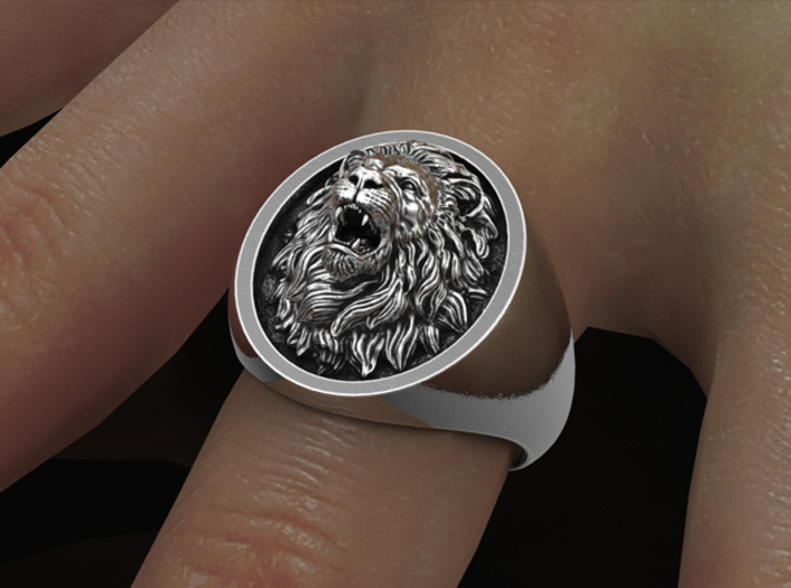 Lion Ring No.4_10 US 3d printed 