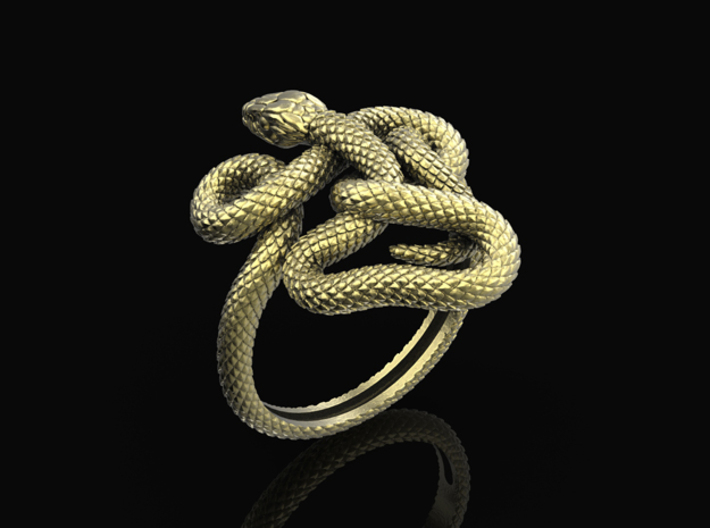 Snake Ring_6 US 3d printed 