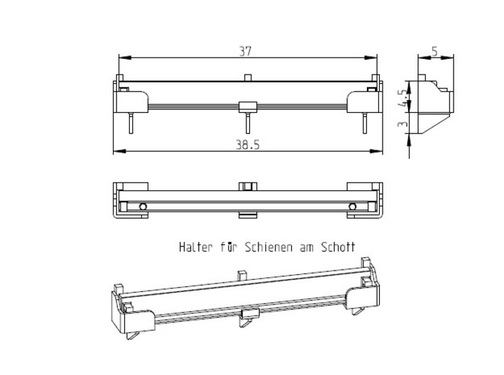 Minenbahn Schienensatz 1:40 Typ-B (WERRA Bb.) 3d printed 