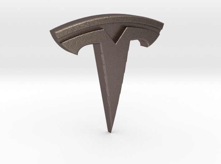 Tesla lapel pin 3d printed