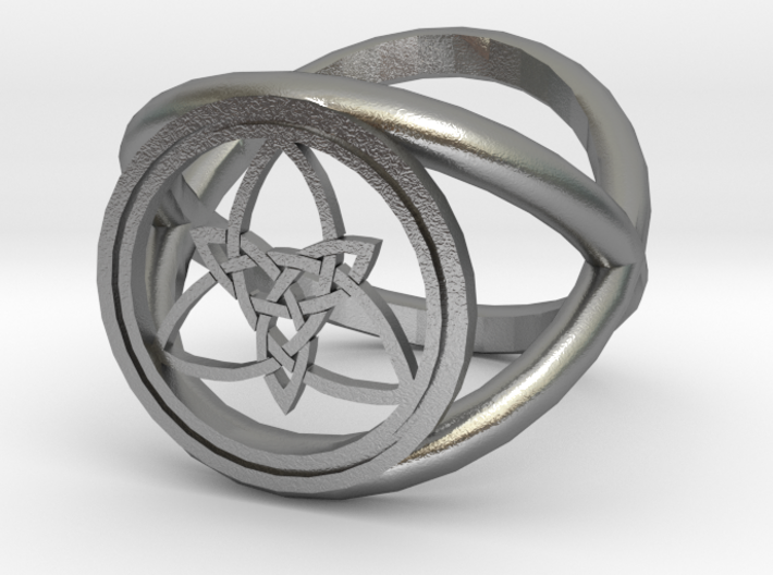Wiccan Power Of Three Ring (Model Two) 3d printed