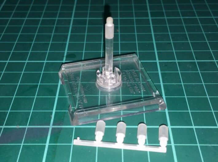 Micro Machines to Attack Wing/X-Wing Adapters 3d printed Smooth Fine Detail Plastic, mounted on a small Attack WIng base.