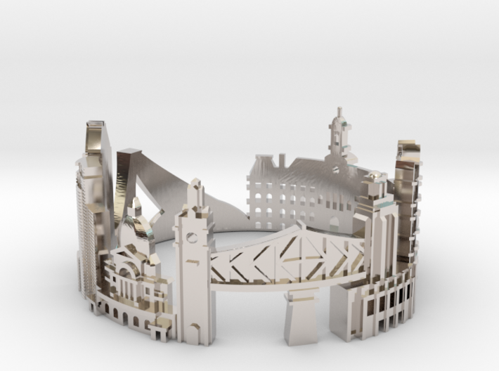 Montreal - Skyline Cityscape Ring 3d printed