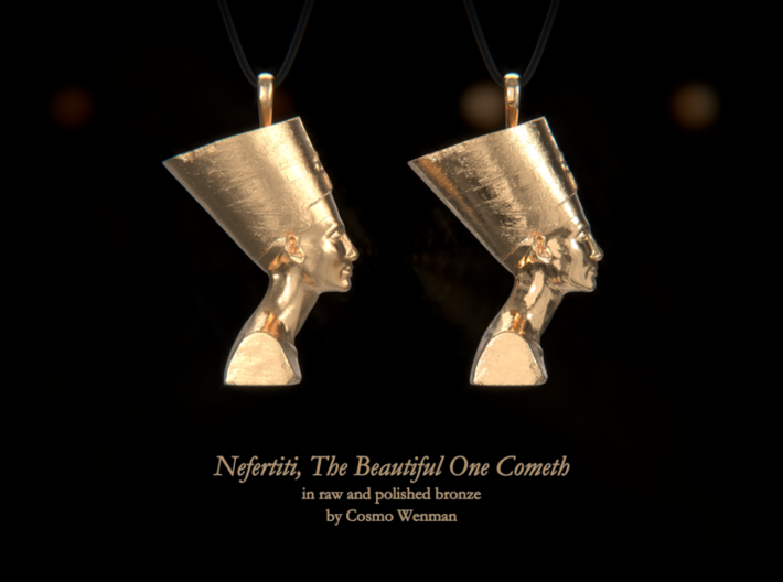NEFERTITI necklace pendant (profile) 3d printed 