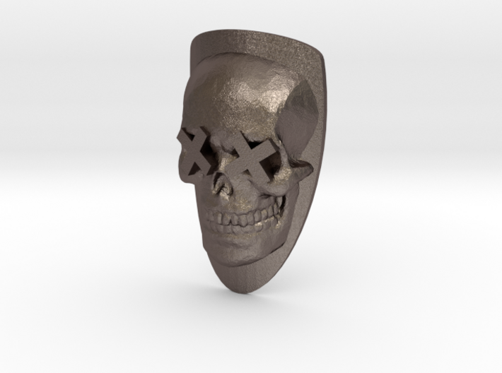 Skull Head Badge 37.5mm 3d printed