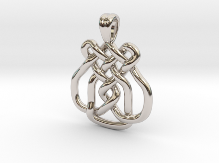 Upside down heart [pendant] 3d printed