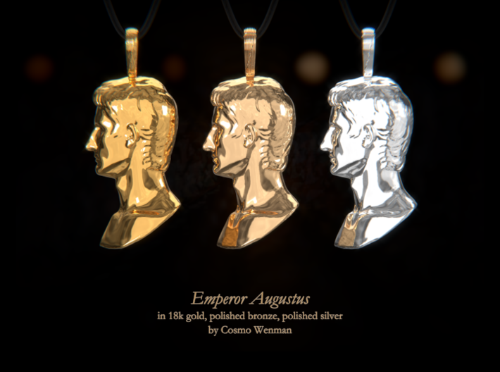 EMPEROR AUGUSTUS necklace pendant 3d printed 