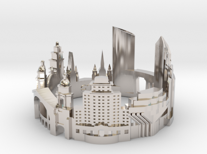 San Diego - Skyline Cityscape Ring 3d printed