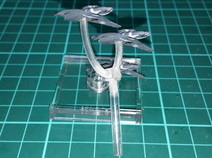 Attack Wing Squad Pegs 3d printed Vew from underneath.