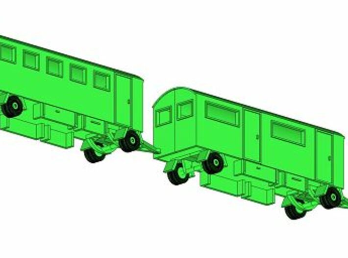1/160 set 4 circus trailers 3d printed 