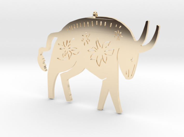 Chinese zodiac OX sign pendant 3d printed