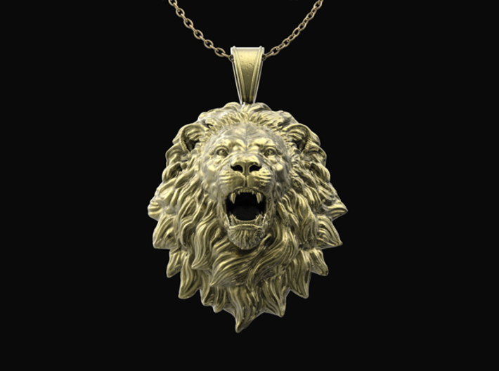  Lion Pendant Mouth Open_No.1 3d printed 