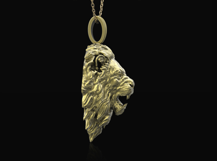  Lion Pendant Mouth Open_No.1 3d printed 