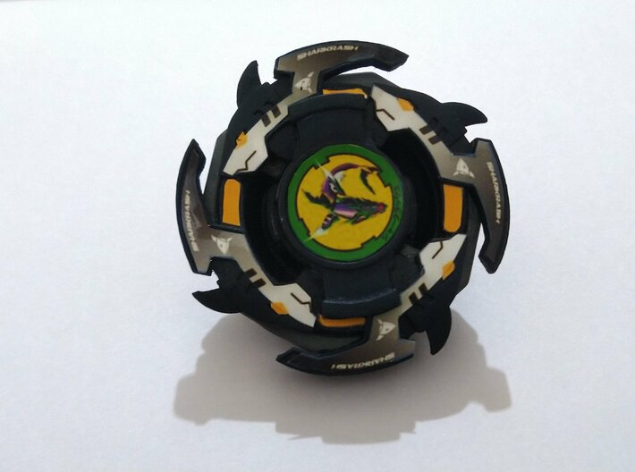 Beyblade Sharkrash battle version attack ring 3d printed 