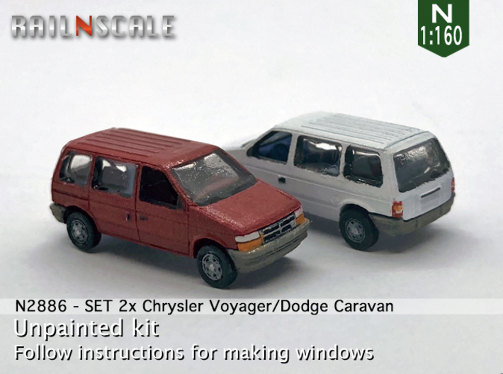 SET 2x Chrysler Voyager (N 1:160) 3d printed 