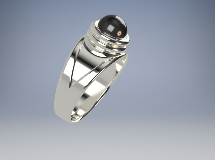 Truman Show Ring With Dome size 9.5 19.4mm  3d printed 