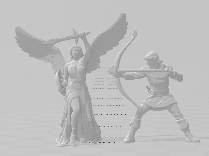 Gadriel Angel Princess miniature model fantasy rpg 3d printed 