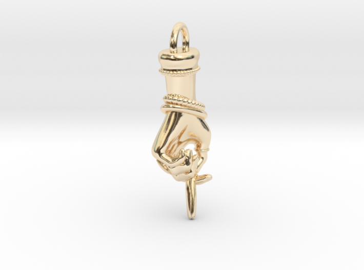 Jeweled Hand Charm and Pendant 3d printed