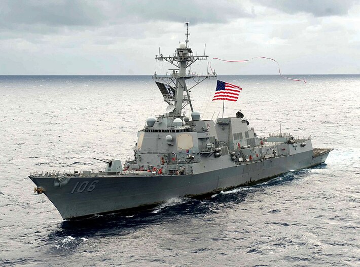 Nameplate USS Stockdale DDG-106 3d printed Arleigh Burke-class guided missile destroyer USS Stockdale DDG-106.