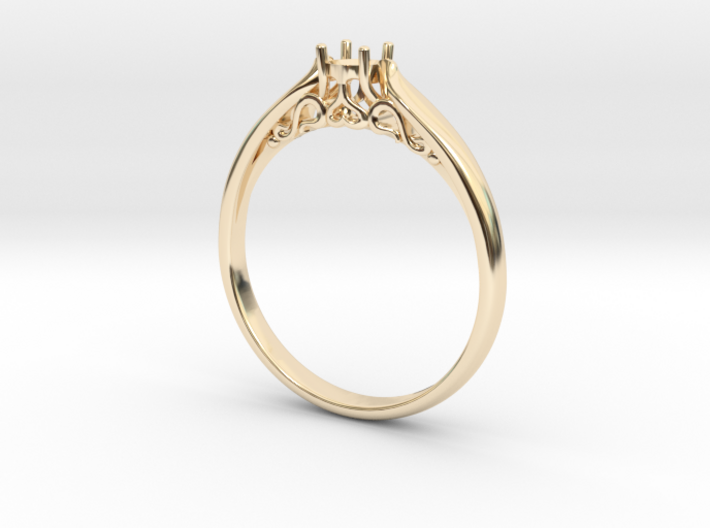 Filigree engagement ring 3d printed