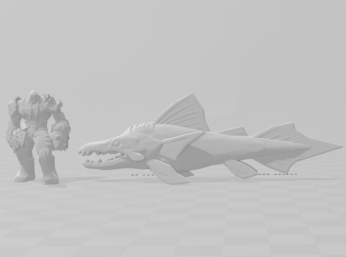 Gatorfish miniature model fantasy games rpg dnd wh 3d printed 