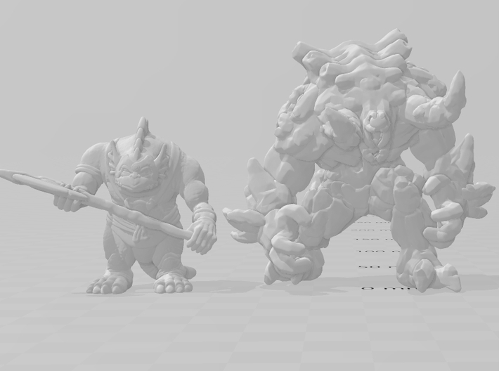 Volcanic Fiend miniature model fantasy game dnd wh 3d printed 