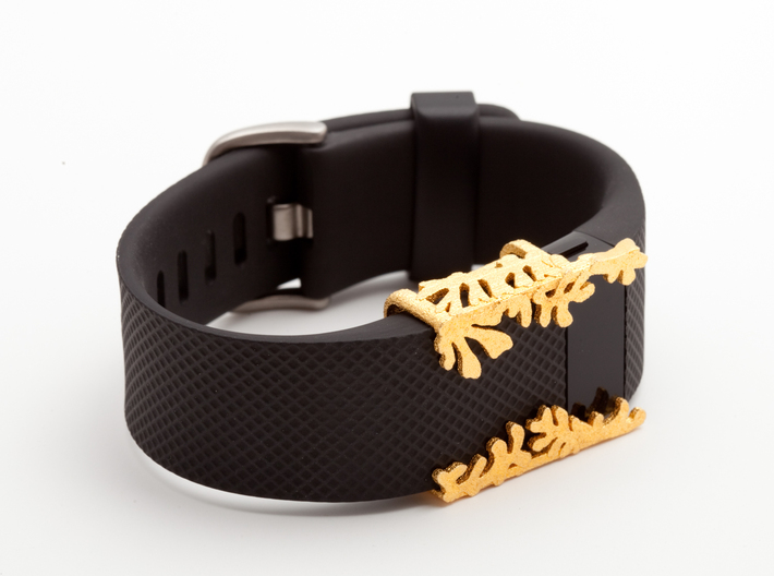 Steel Matisse cuff for Fitbit Charge & HR 3d printed 