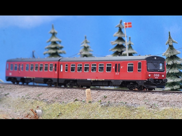 DSB MR-MRD N [2x body] 3d printed Photo of finished MR-MRD (TT scale on BR628 chassis on photo, but it is just rescaled N model)