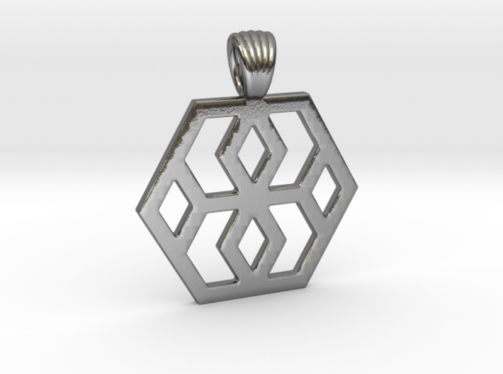 Hexagons [Pendant] 3d printed