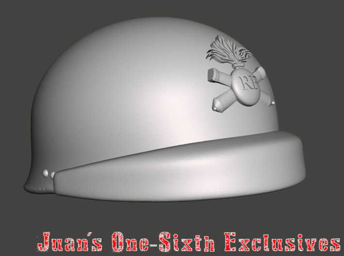 French Motorized Artillery Crest M37 Helmet 3d printed