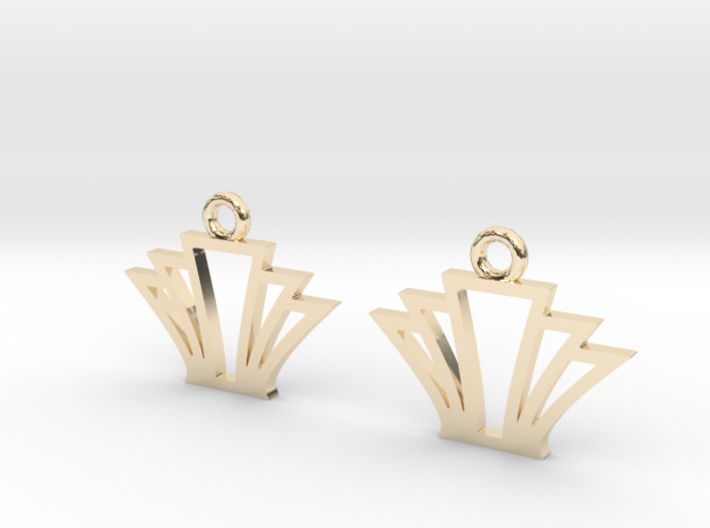 Squared palm [Earrings] 3d printed