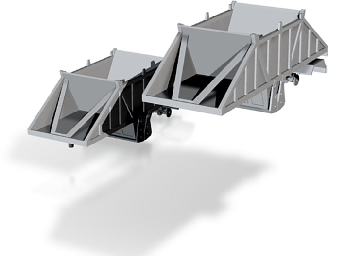 1/64th Cross gate 24' belly dump double trailers 3d printed