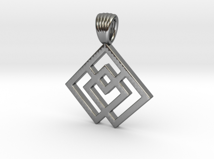 Squares [pendant] 3d printed