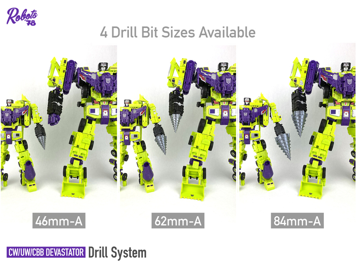 Drill Bit Type A 46mm x1 [Devastator Drill System] 3d printed 