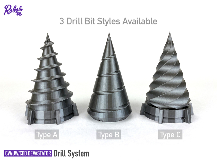 Drill Bit Type B 84mm x1 [Devastator Drill System] 3d printed 