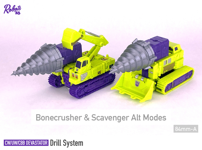 Bonecrusher+Scavenger CW [Devastator Drill System] 3d printed 