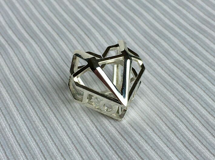 Heart Diamond Pendant - LOVE 3d printed 