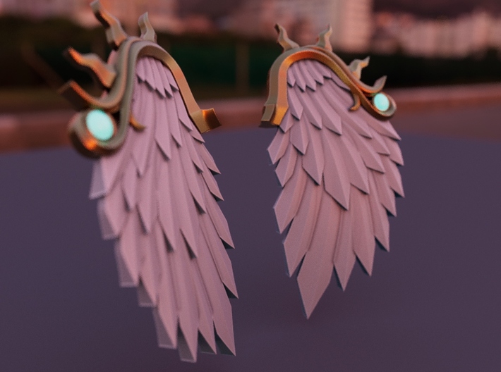 5-10x Pairs of Tall Sanguine Angels Wings 3d printed 