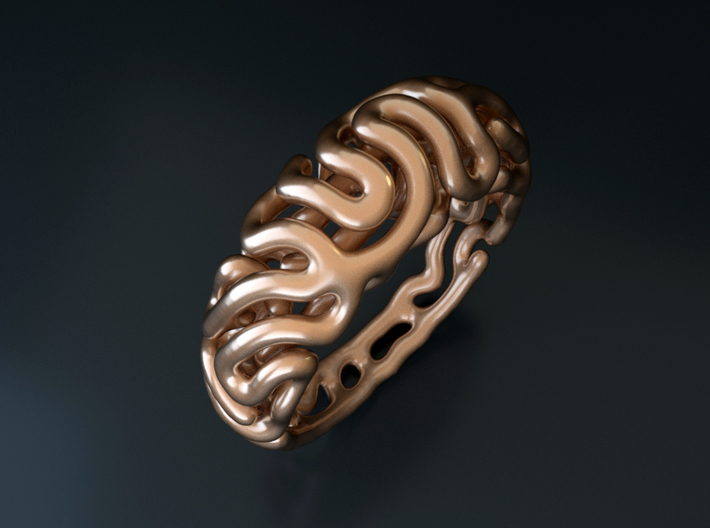 Reaction Diffusion - Ring Nr. 8 (Size J) 3d printed 