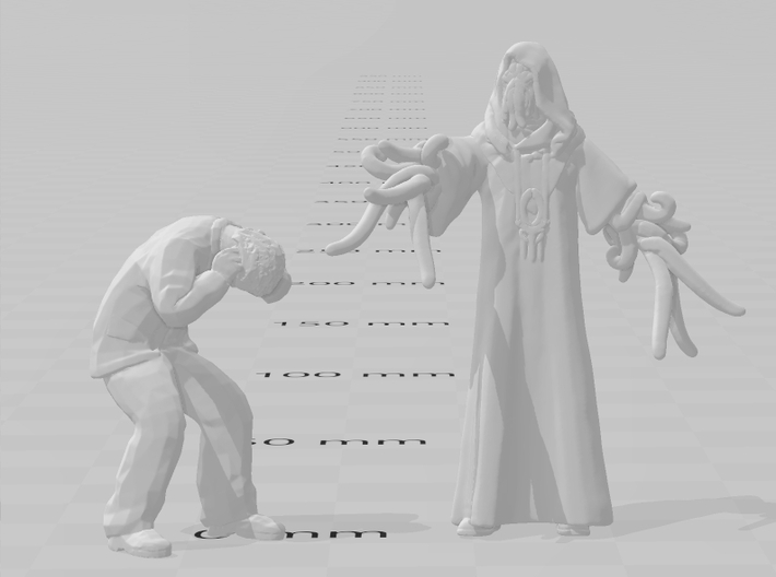 Cthulhu Cultist Tentacles miniature model game dnd 3d printed 
