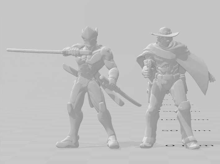 Overwatch Genji Ninja miniature for games and rpg 3d printed 