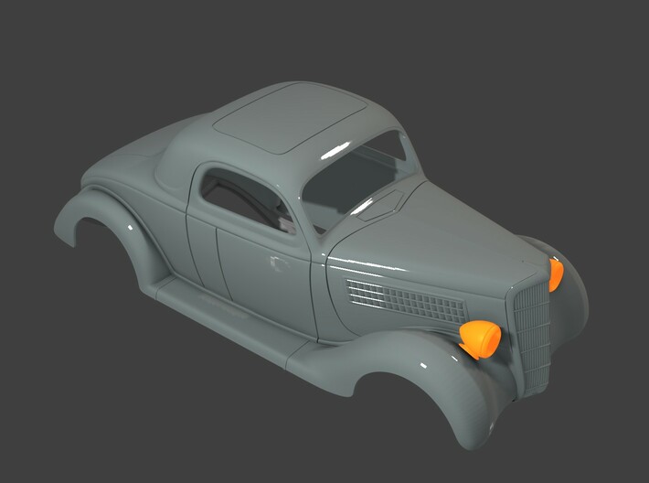 1935 Ford Coupe Headlights (Multiple Scales) 3d printed