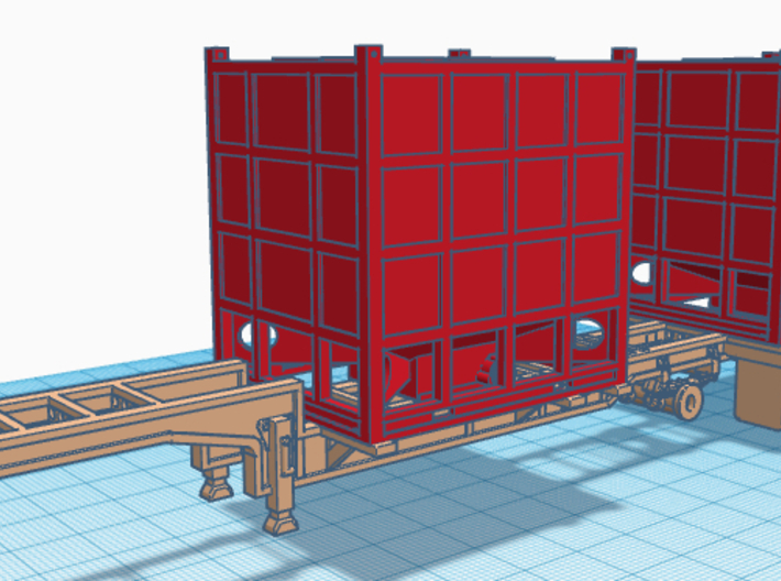1/50th Sand delivery chassis trailer for fracking  3d printed loaded with sandbox boxes