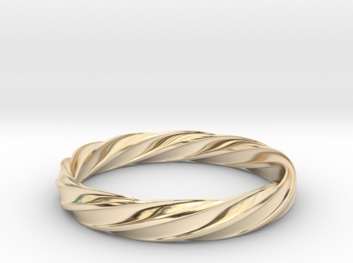 Twisted Torus Ring 3d printed