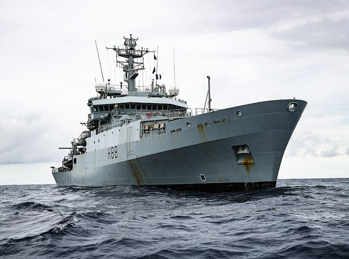 Nameplate HMS Enterprise 3d printed Echo-class multi-role survey vessel HMS Enterprise.