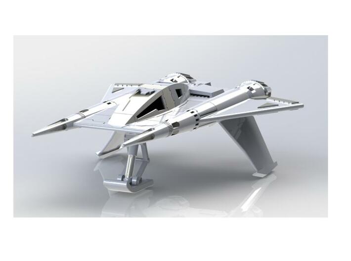 11.77 inch long 1:48th scale Star Jet Pod Fighter 3d printed