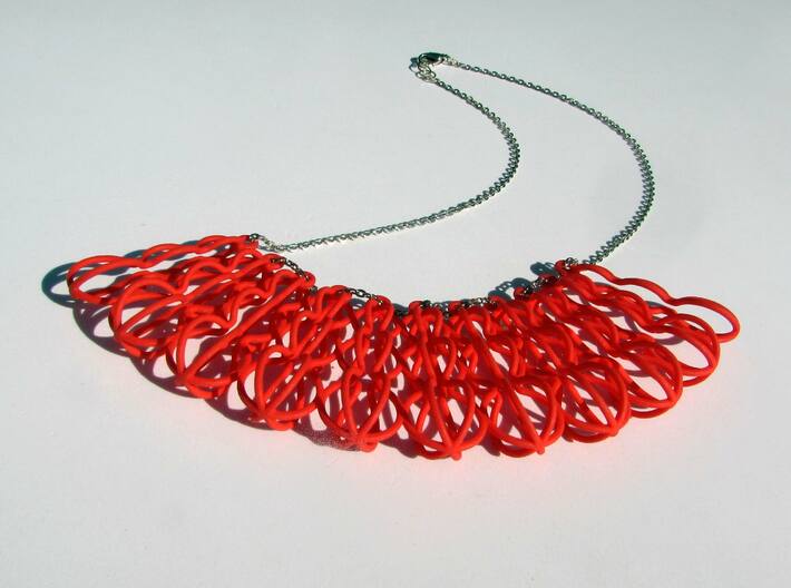 Wave necklace 3d printed 